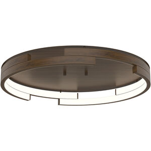 Anello Minor LED 19 inch Walnut Flush Mount Ceiling Light